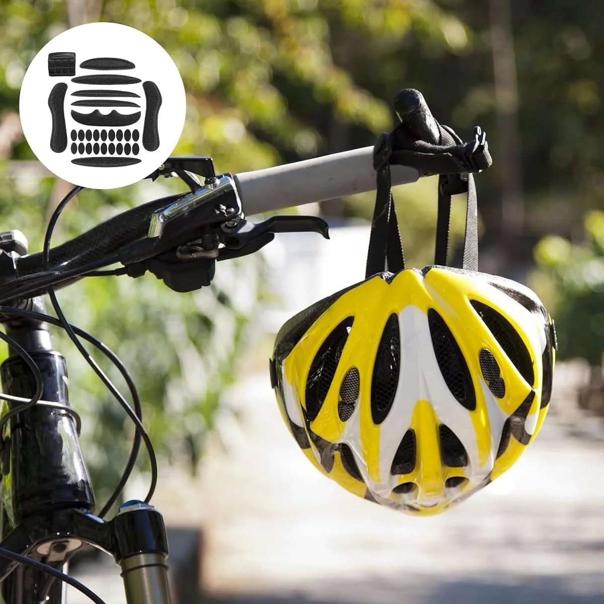 Helmpolster Schaumstoff,Ersatz Fahrrad Helm Polster,Universal Fahrradhelm Pads,Sicherheit Helm Innenpolster Zubehör mit Universal Helm Kinnpolster für Fahrrad Motorrad - Image 7