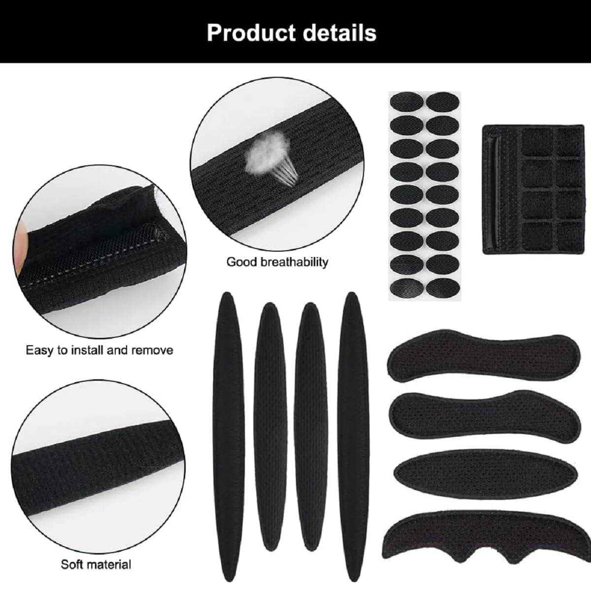 Helmpolster Schaumstoff,Ersatz Fahrrad Helm Polster,Universal Fahrradhelm Pads,Sicherheit Helm Innenpolster Zubehör mit Universal Helm Kinnpolster für Fahrrad Motorrad - Image 8