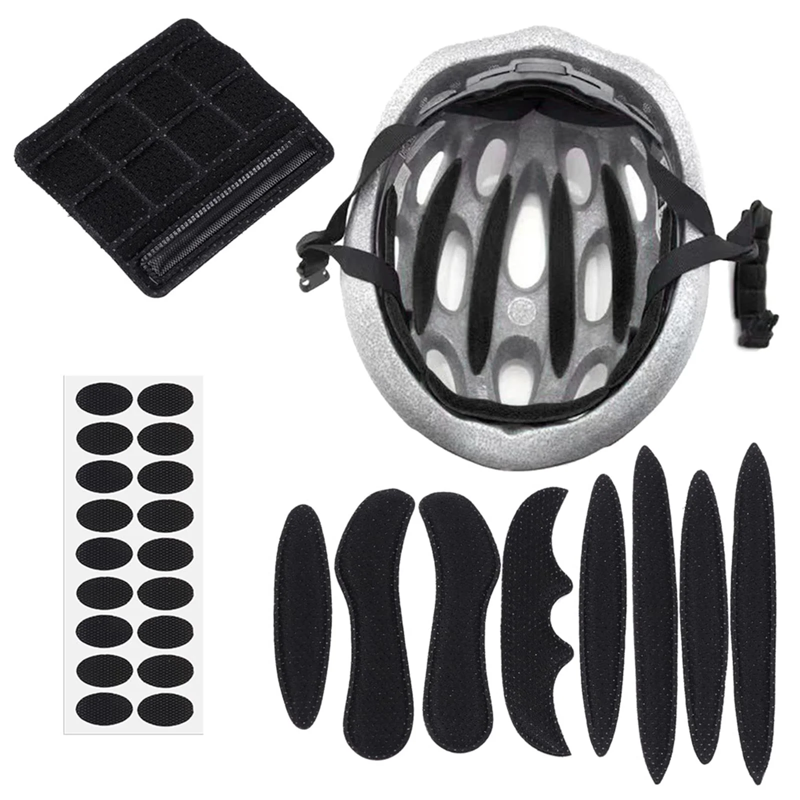 Helmpolster Schaumstoff,Fahrradhelm Polster,Helmpolster,Helm Unterlage,Taktische Helmpolster,Helm Polster-Schaumstoff-Kit,Sicherheit Helm Innenpolster Zubehör,für Fahrrad Motorrad,Schwarz - Image 4