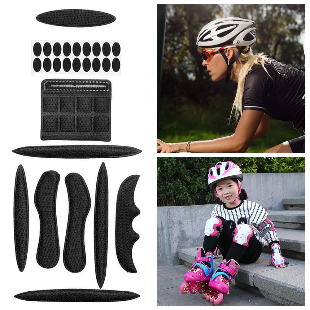 Helmpolster Schaumstoff,Fahrradhelm Polster,Helmpolster,Helm Unterlage,Taktische Helmpolster,Helm Polster-Schaumstoff-Kit,Sicherheit Helm Innenpolster Zubehör,für Fahrrad Motorrad,Schwarz - Image 7