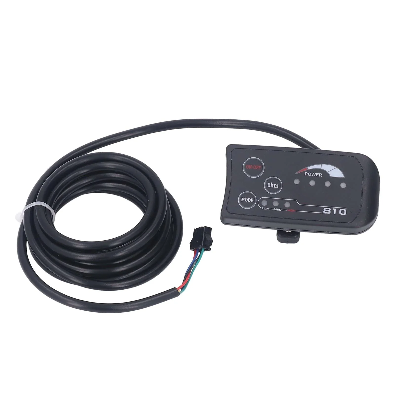 HERCHR 36V 48V S810 LED-Anzeigefeld Für Elektrofahrrad, 4-Draht-Fahrradmodifikation, LED-Kontrollanzeige, Messgerät, Sm-Stecker