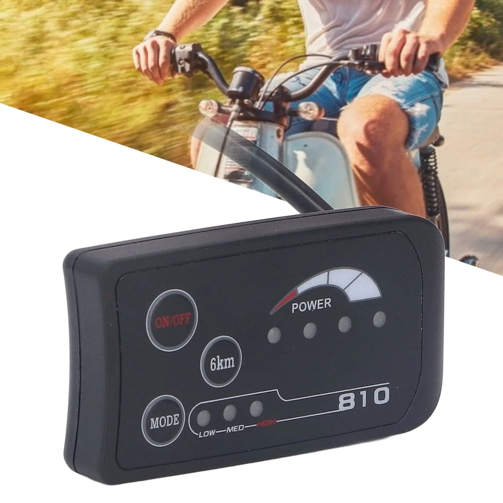 HERCHR 36V 48V S810 LED-Anzeigefeld Für Elektrofahrrad, 4-Draht-Fahrradmodifikation, LED-Kontrollanzeige, Messgerät, Sm-Stecker - Image 6