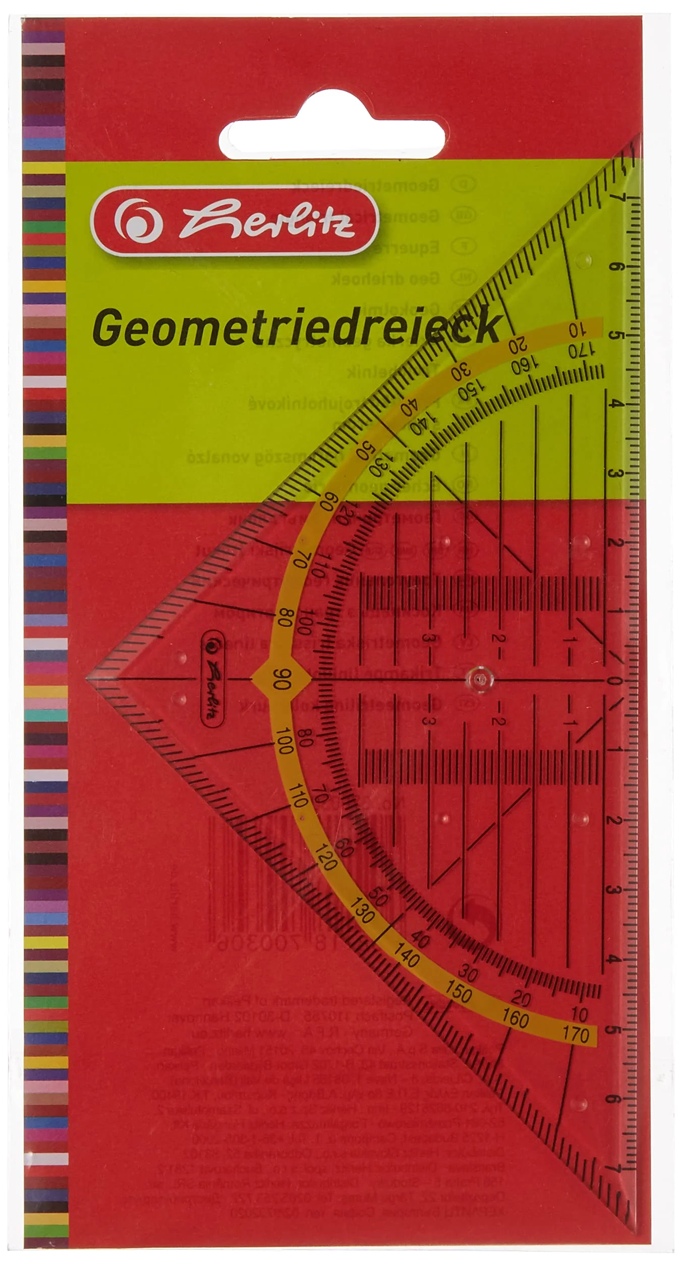 Herlitz 8700304 Geometrie-Dreieck aus transparenter Kunststoff, klein - Image 4