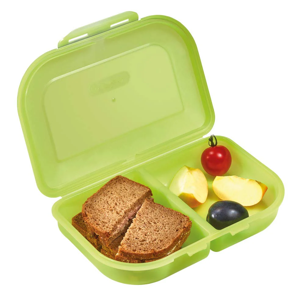 Herlitz Brotdose blau, mit 2 Fächern – Kunststoff-Lunchbox für Kinder, spülmaschinenfest & BPA-frei, passend für Herlitz Schulranzen - Image 2
