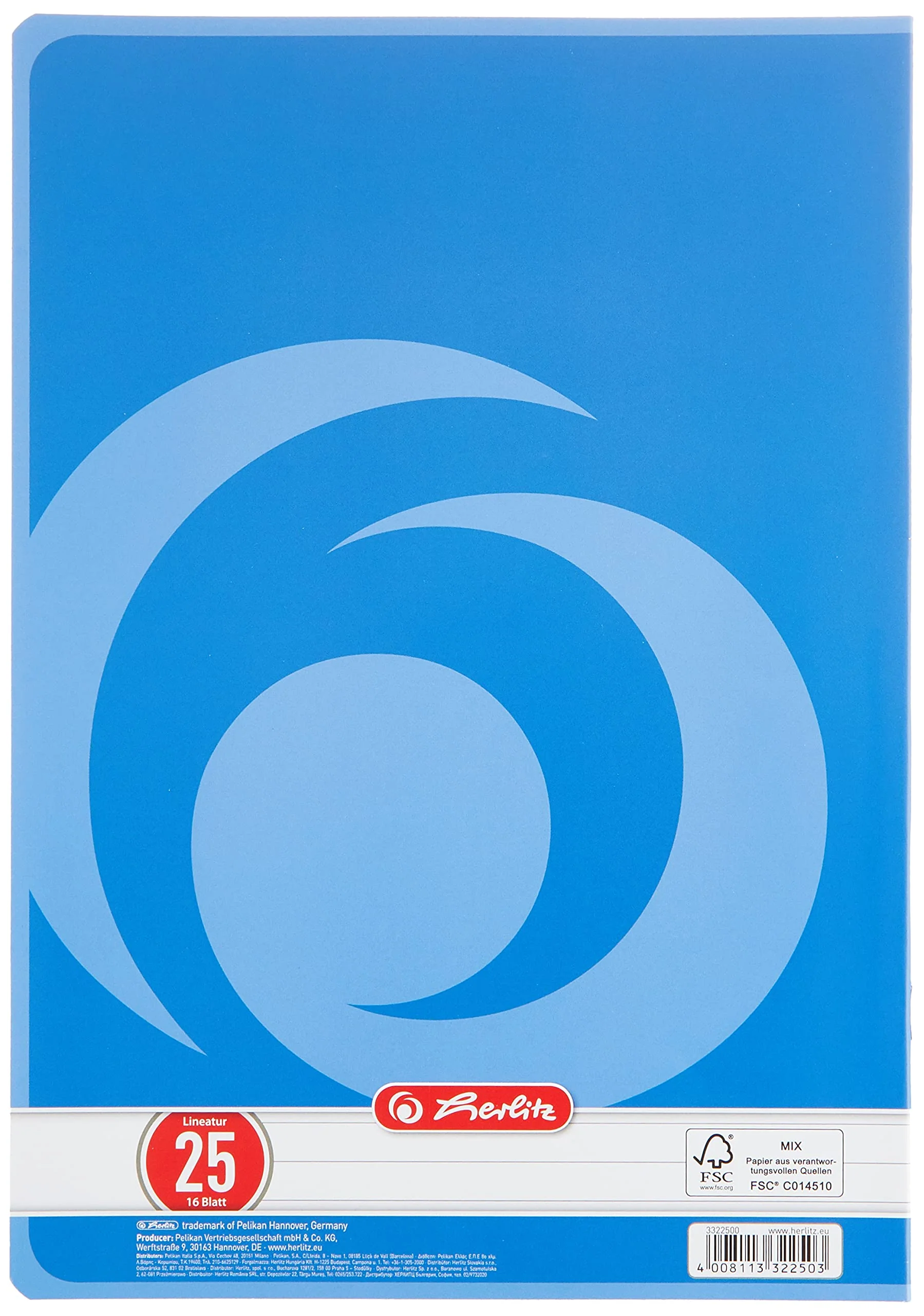 Herlitz Schulheft x.book A4, liniert, Lineatur 25, 16 Blatt, 10 Stück - Image 3
