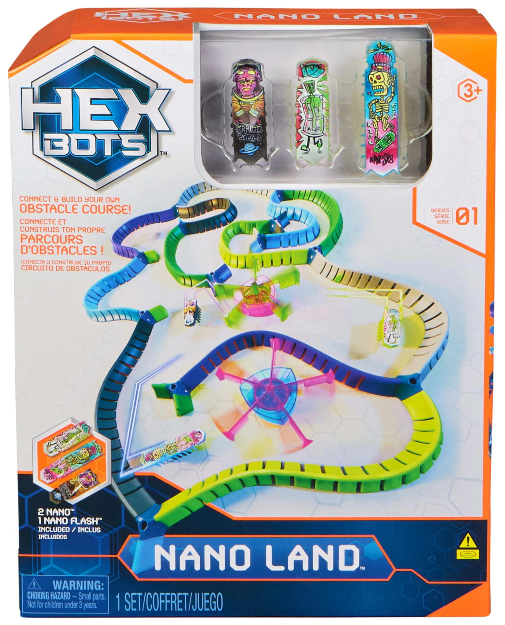 Hex Bots NanoLand Spielset mit 36 Bauteilen, 2 Karussellen, 2 Nano Bots und einem superschnellen Nano Flash. Ab 3 Jahren - Image 5