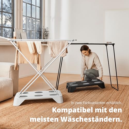 HEYDRY Wäschetrockner Wäscheständer - Made in Germany - schneller trockene Wäsche - platzsparend energiesparend klein - für jede Wäsche - Trockner Ventilator Lüfter - weiß - Image 10