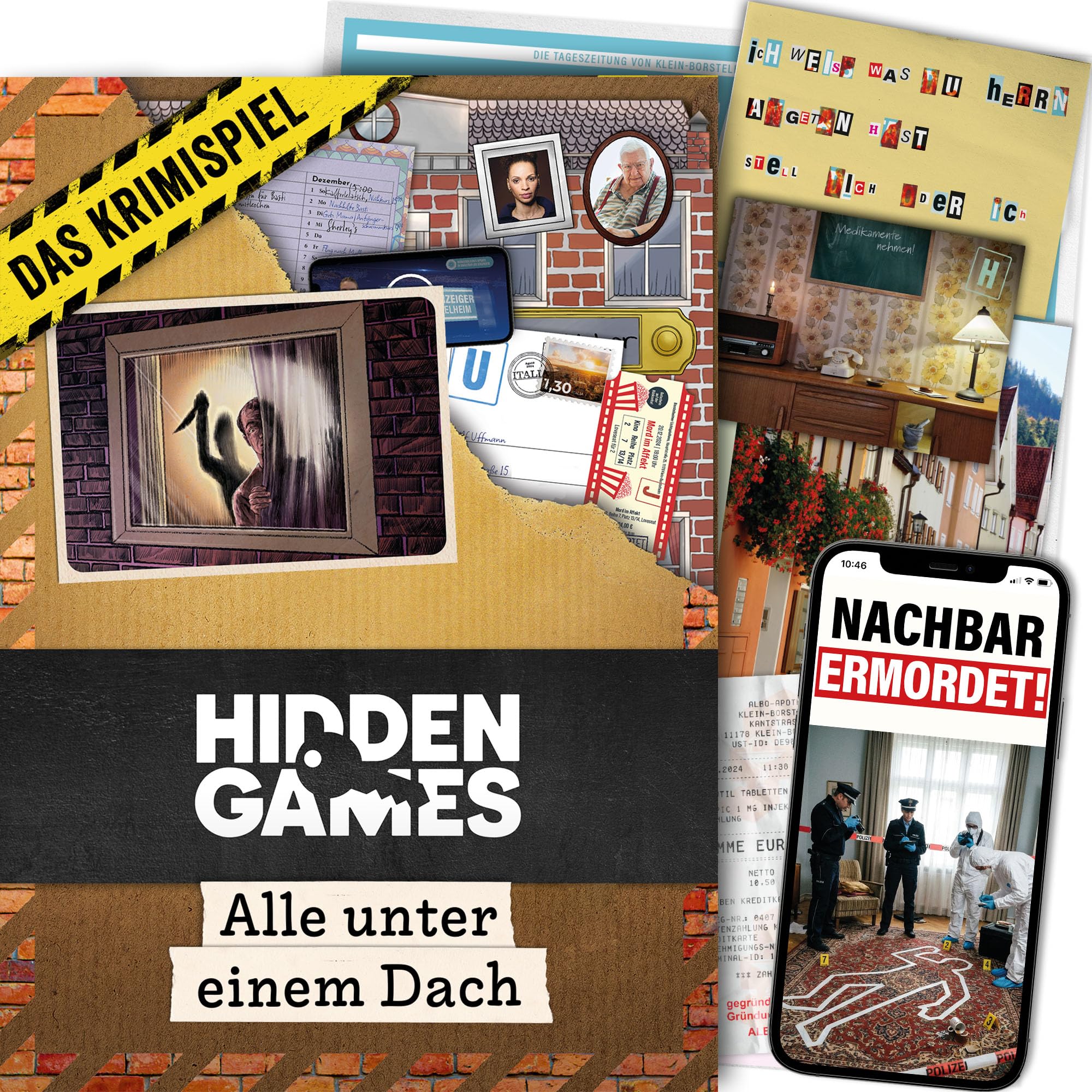 Hidden Games Tatort – Alle unter einem Dach – Fallakte – Mordfall lösen Spiel – spannendes Detektivspiel – Krimigames – Krimispiel – Krimispiele für zu Hause