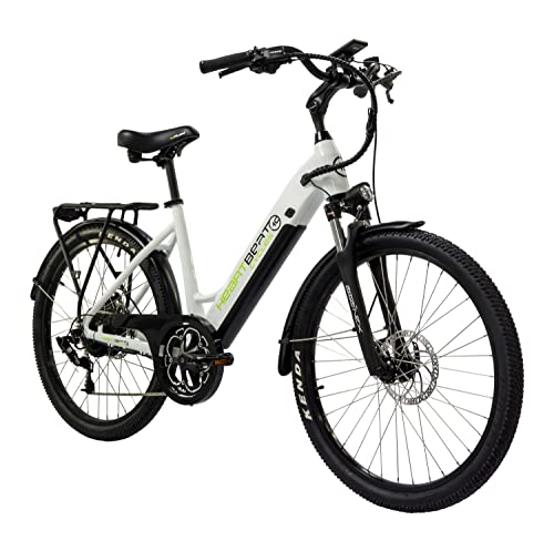 Highphoria Elektrofahrrad City E-Bike 26 Zoll für Damen, 25 km/h Tiefeinsteiger Elektrische Fahrrad mit Bafang-Motor 250W, 8 Gang Schaltung Pedelec(Schwarz-Grün) - Image 2