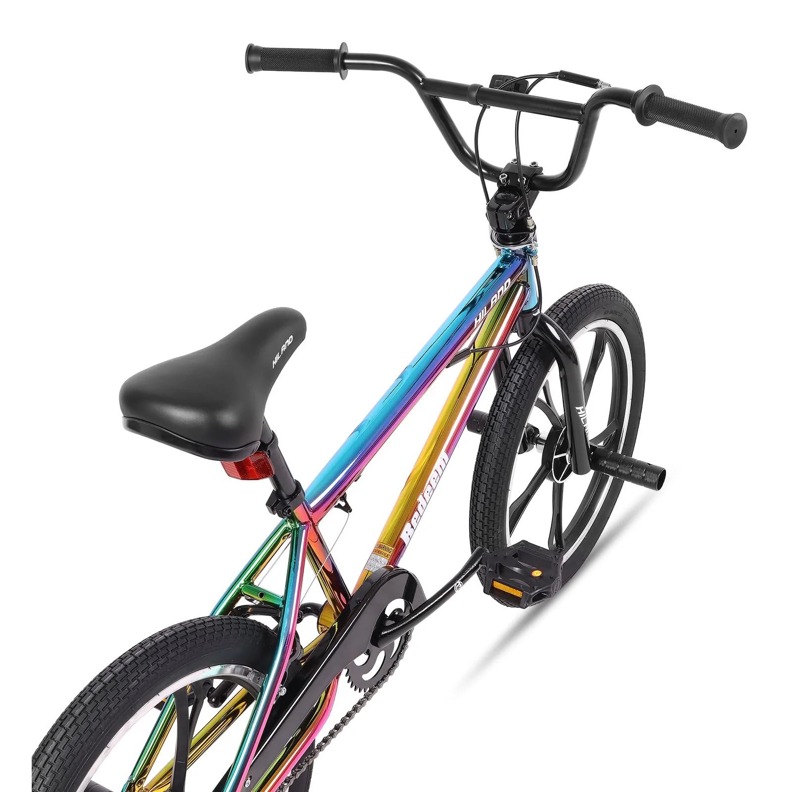 Hiland 20 Zoll 5 Speichen Kinder BMX Fahrrad für Jungen Mädchen ab 7-13 Jahre alt, 360 Grad Rotor Freestyle, 4 Pegs Kinder BMX Fahrrad, Regenbogen - Image 6
