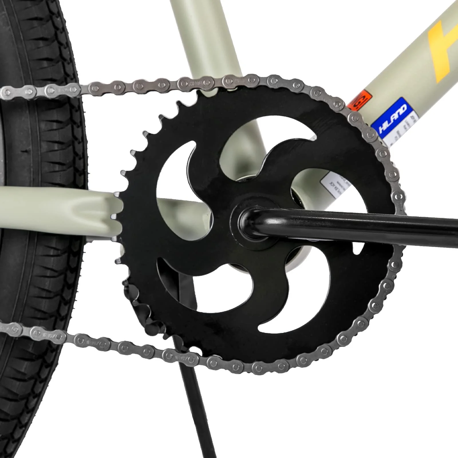 Hiland 24 Zoll Kinderfahrrad für Jungen und Mädchen, Jugendliche BMX, Freestyle, 2 Stahl Pegs, Kettenschutz, Freilauf Schwarz Grau - Image 6