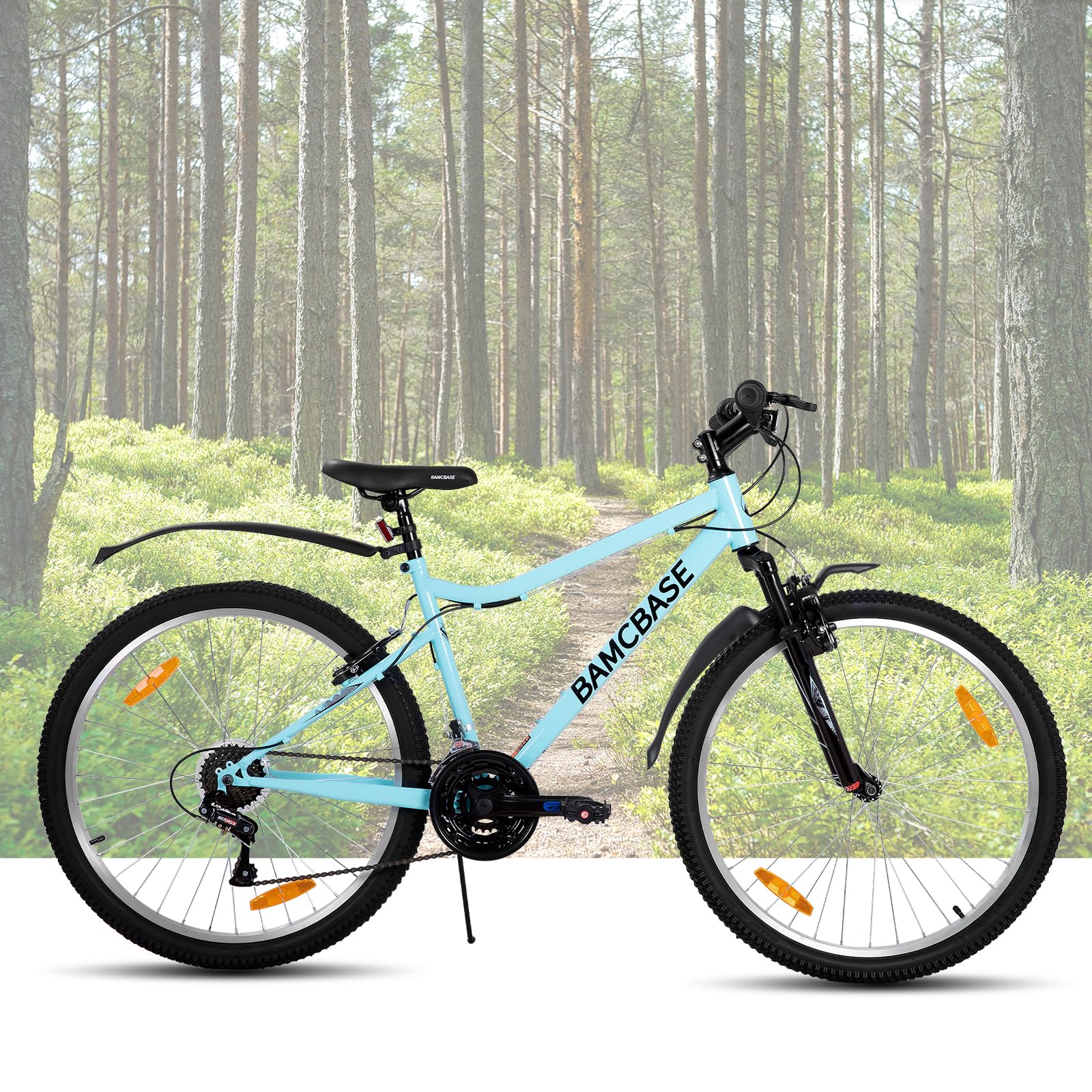HILAND 26 Zoll Mountainbike für Frauen, 18-Gang Schaltung, Damen Mountainbike mit V-Bremsen, Robustes MTB für Frauen, Grün - Image 2