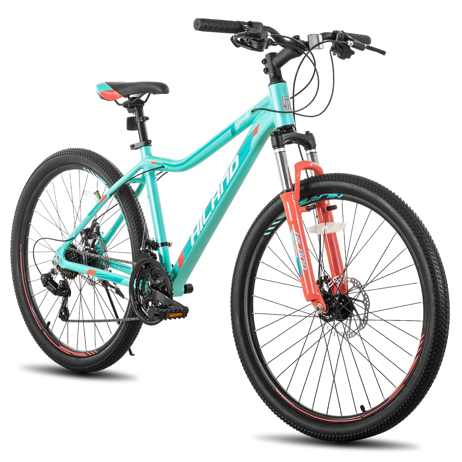 Hiland 26 Zoll Mountainbike für Frauen, 21-Gang mit Lock-Out-Federgabel, Dual-Scheibenbremsen, Aluminium-Rahmen MTB, Erwachsene Damen Damen Fahrrad Herrenfahrrad, Mint Grün - Image 9