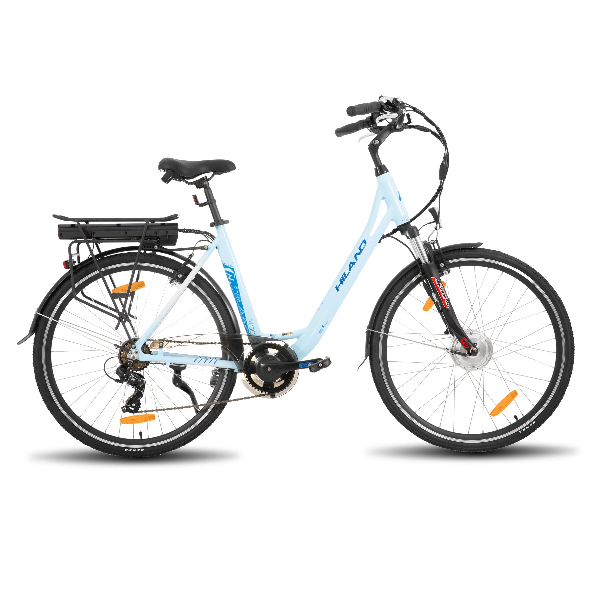 Hiland 28 Zoll Elektrofahrrad für Männer und Frauen, 250W City Pendler Elektrofahrrad, E City Bike für Erwachsene, Weiß - Image 7