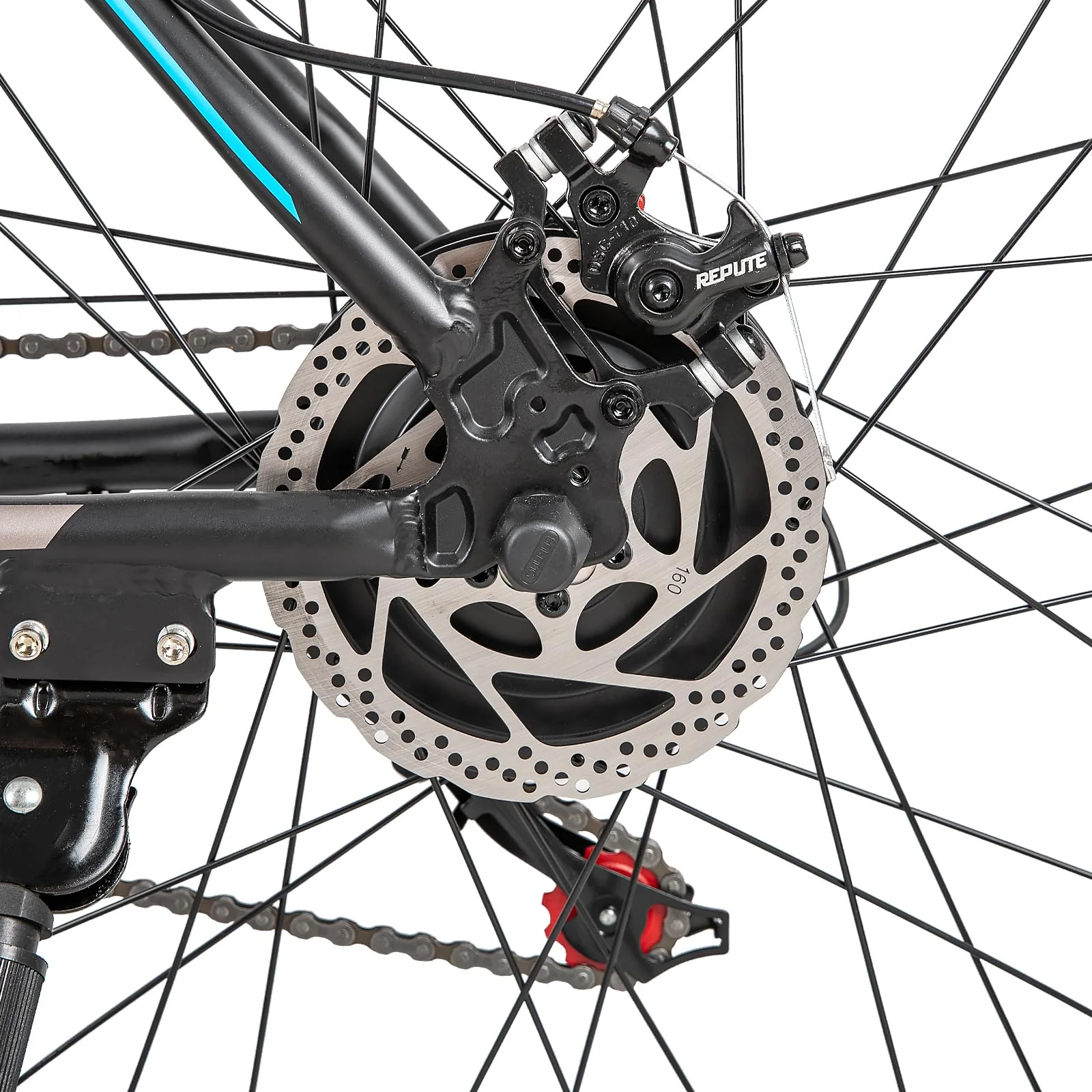 Hiland 29 Zoll Elektrofahrrad, 21 Gang Aluminium Elektro-Mountainbike, 250 Watt Scheibenbremse Elektrofahrrad für Erwachsene, Unisex mit 36V 10.4Ah Akku schwarz - Image 5