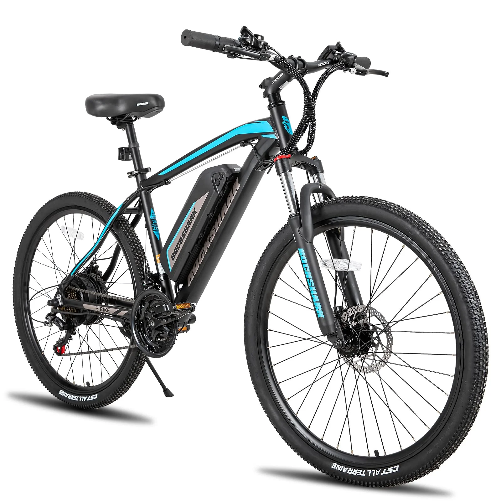 Hiland 29 Zoll Elektrofahrrad, 21 Gang Aluminium Elektro-Mountainbike, 250 Watt Scheibenbremse Elektrofahrrad für Erwachsene, Unisex mit 36V 10.4Ah Akku schwarz - Image 9