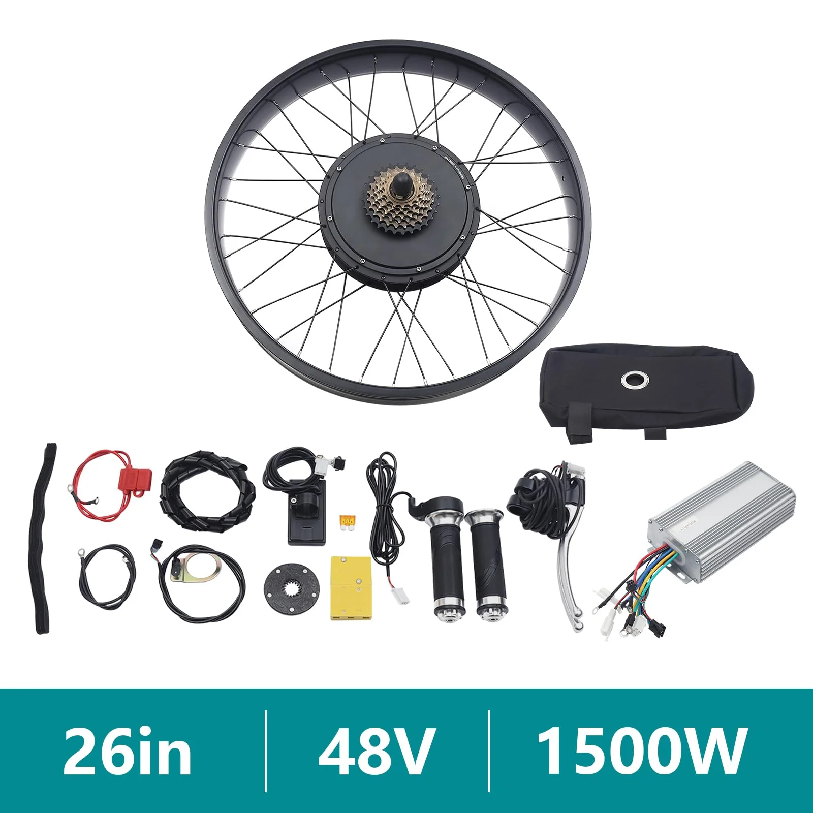 HINOPY 26 Zoll 48V 1500W Fat-Bike Fatbike Umbausatz E-Bike Elektrofahrrad Hinterradnabe Motor - Image 3