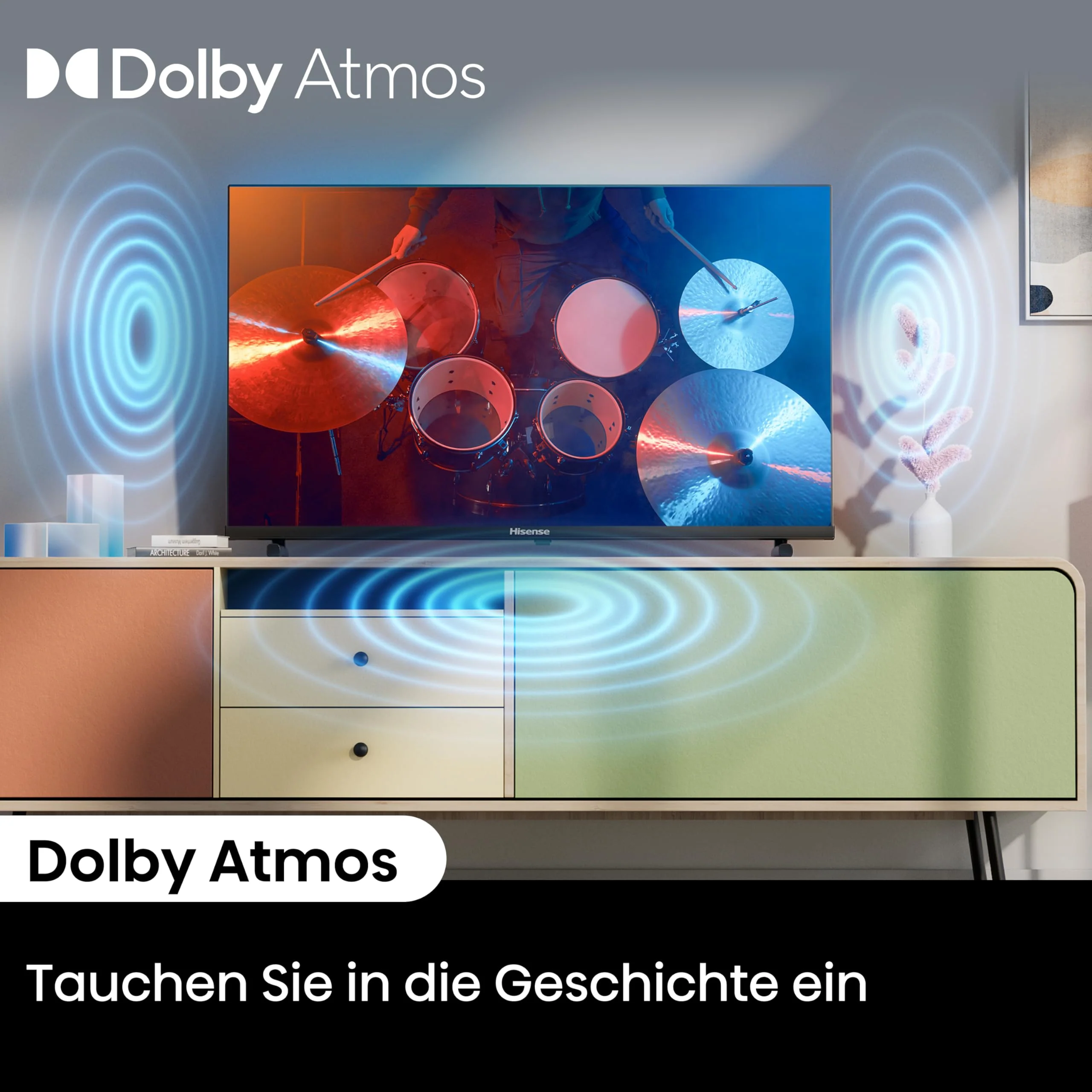 Hisense 32A5NQ 80 cm (32 Zoll) QLED Fernseher Full HD, Smart TV, Triple Tuner, AI Sports Mode, Dolby Atmos, Share to TV, Duale Positionierung, WiFi, Game & Hotel Modus, Schwarz [2024] - Image 14