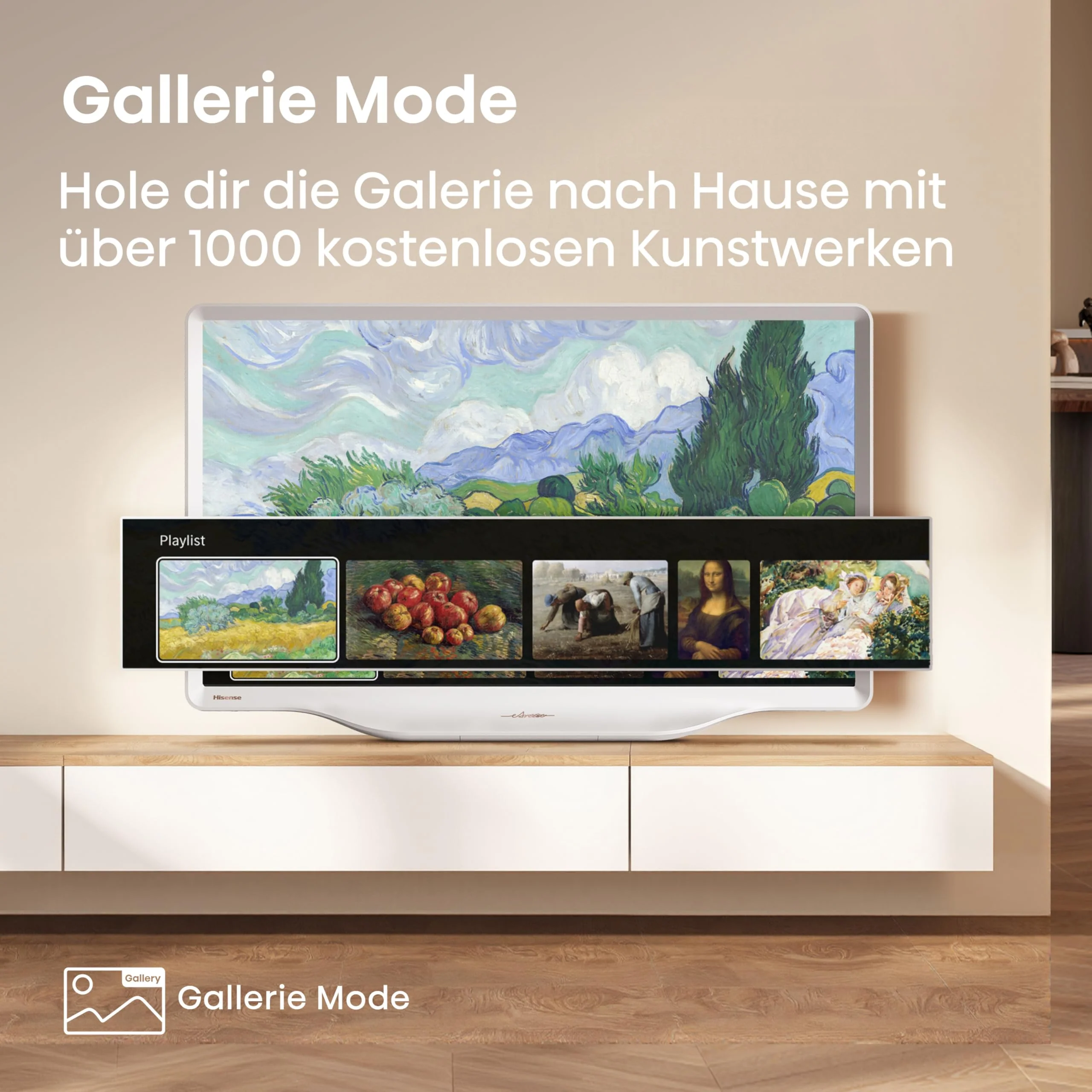 Hisense 32S5Q Deco TV, 80cm (32 Zoll), FHD QLED, HDR10, Dolby Atmos, QLED Colour, 60Hz, DVB-T2+C+S2 Tuner, WiFi, HDMI, Gallerie Mode, Kunst-Inspiriertes Design, Rauschreduzierung, DTS Virtual: X - Image 9