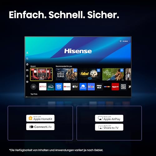 Hisense 40E4DS Fernseher 43 Zoll, 4K FHD Smart TV, Hi-View AI Engine, 60Hz Game Mode, Natural Colour Enhancer, Dolby Audio, DTS Virtual: X, Rauschunterdrückung, Airplay [2026] - Image 8