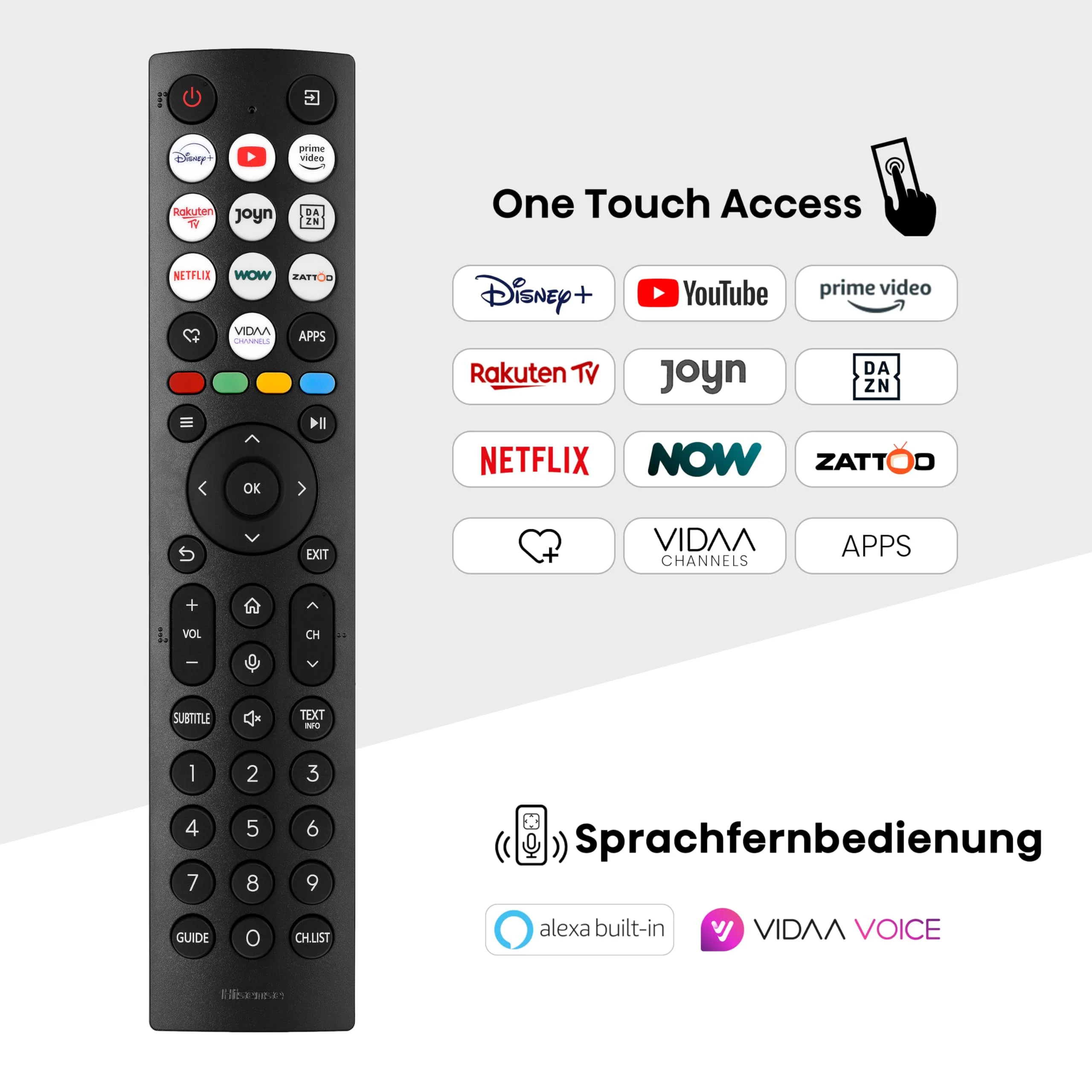 Hisense 43E7NQ 108 cm (43 Zoll) Fernseher, 4K UHD, QLED, HDR10, HDR10+ decoding, HLG, Dolby Vision Atmos, 60Hz Panel, Smooth Motion, Bluetooth, Alexa Built-in, VIDAA Voice, Schwarz [2024] - Image 5