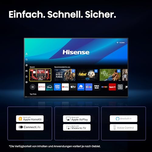 Hisense 50E7DS Fernseher 50 Zoll, 4K UHD QLED, Smart TV, Hi-View AI Engine, 60Hz Game Mode Plus, Dolby Vision IQ, HI-QLED Colour, Filmmaker Mode, AI Smooth Motion, Airplay, Sprachsteuerung[2026] - Image 9