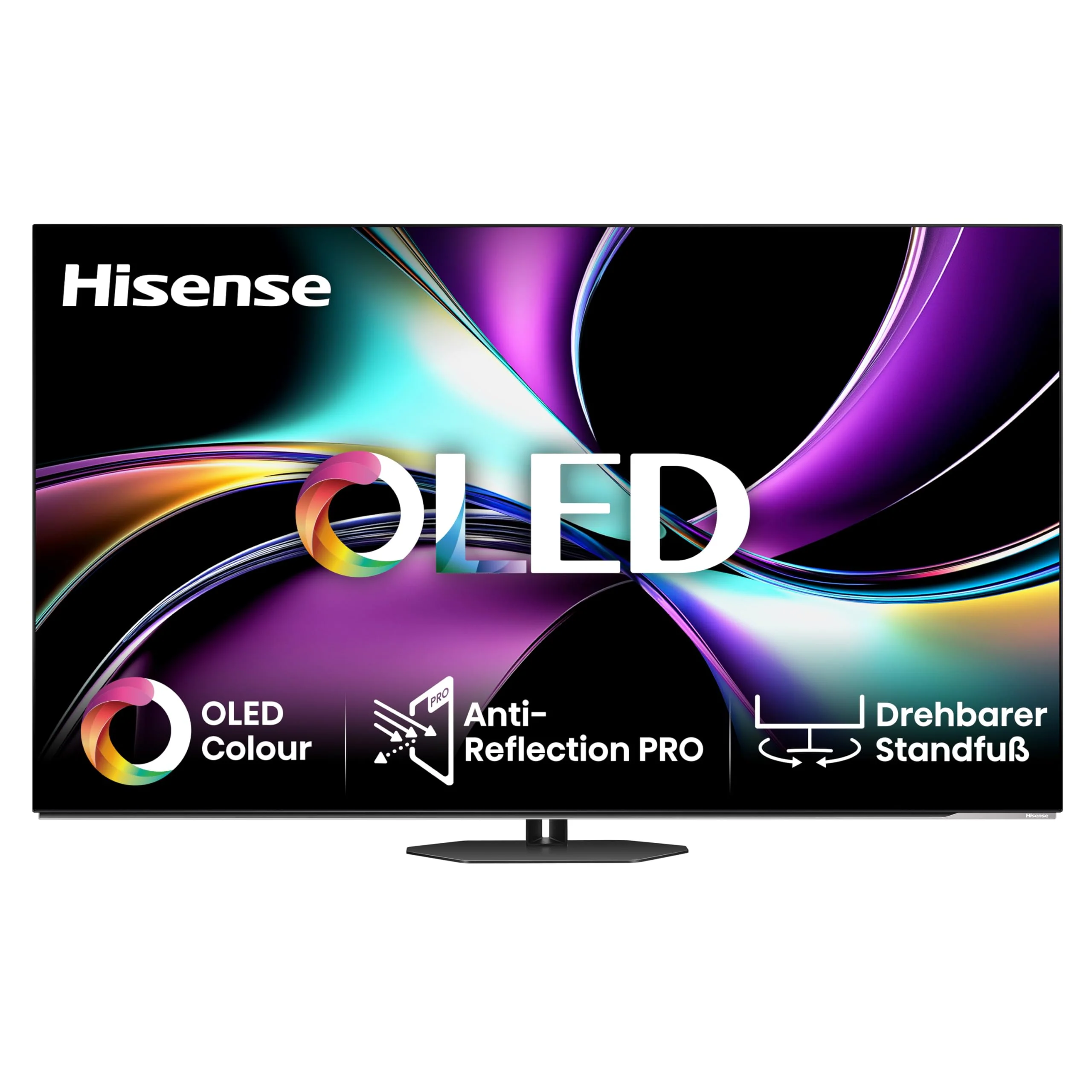 Hisense 55A85Q 139cm (55 Zoll) Fernseher, 4K UHD OLED Smart TV,120Hz, HDMI 2.1, Game Mode Pro, AMD FreeSync Premium, Dolby Vision IQ & Atmos, Bluetooth, Alexa Built-in, Schwarz, [2025]