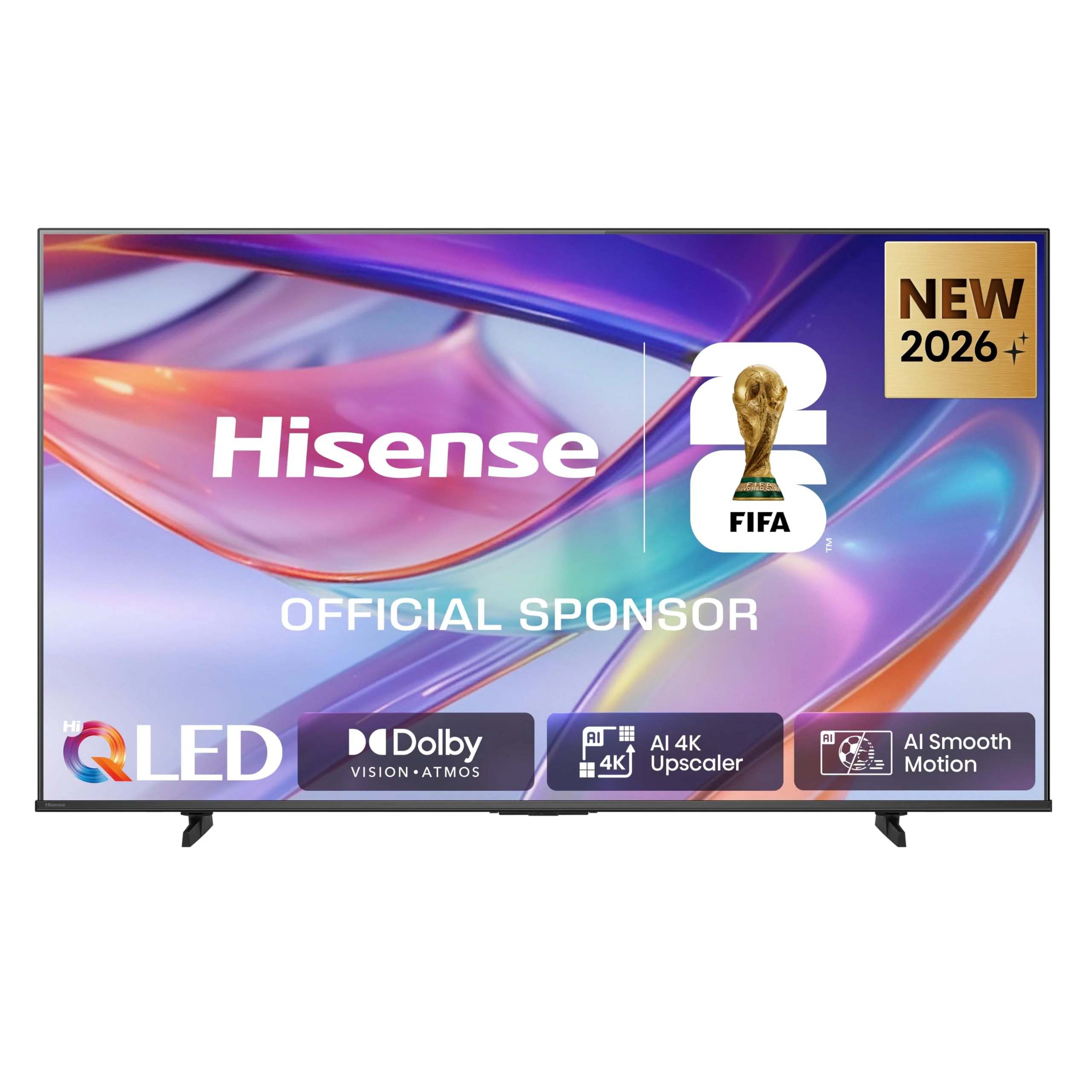 Hisense 55E7DS Fernseher 55 Zoll, 4K UHD QLED, Smart TV, Hi-View AI Engine, 60Hz Game Mode Plus, Dolby Vision IQ, HI-QLED Colour, Filmmaker Mode, AI Smooth Motion, Airplay, Sprachsteuerung[2026]