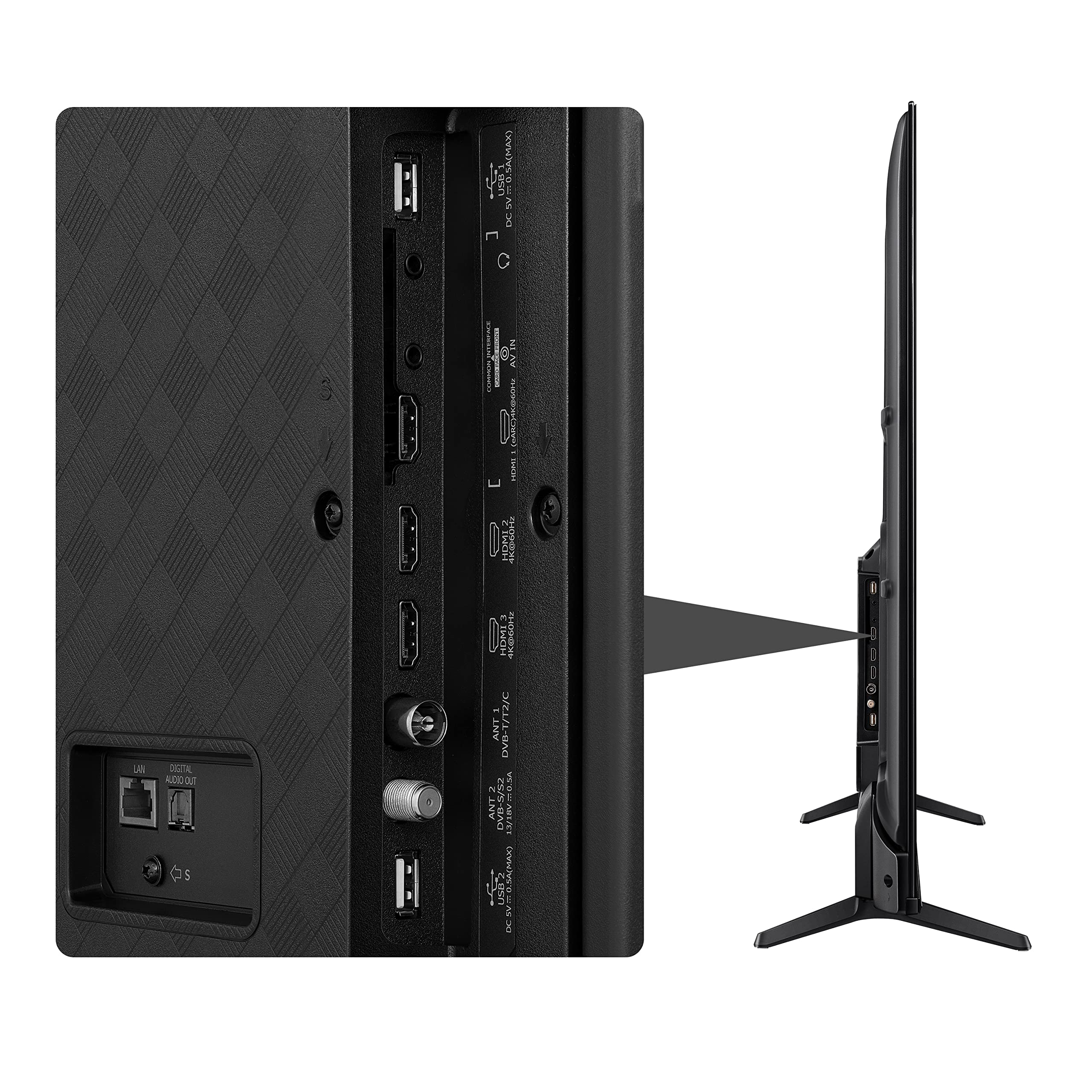 Hisense 58E6KT 146cm (58 Zoll) Fernseher, 4K UHD, Smart TV, HDR, Dolby Vision, Triple Tuner DVB-C/S/ S2/ T/ T2, Frameless, Bluetooth, WiFi, Alexa Built-In, DTS Virtual X, Hotel Mode, Schwarz [2023] - Image 6