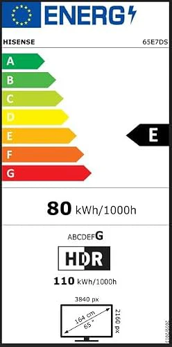 Hisense 65E7DS Fernseher 65 Zoll, 4K UHD QLED, Smart TV, Hi-View AI Engine, 60Hz Game Mode Plus, Dolby Vision IQ, HI-QLED Colour, Filmmaker Mode, AI Smooth Motion, Airplay, Sprachsteuerung[2026] - Image 16