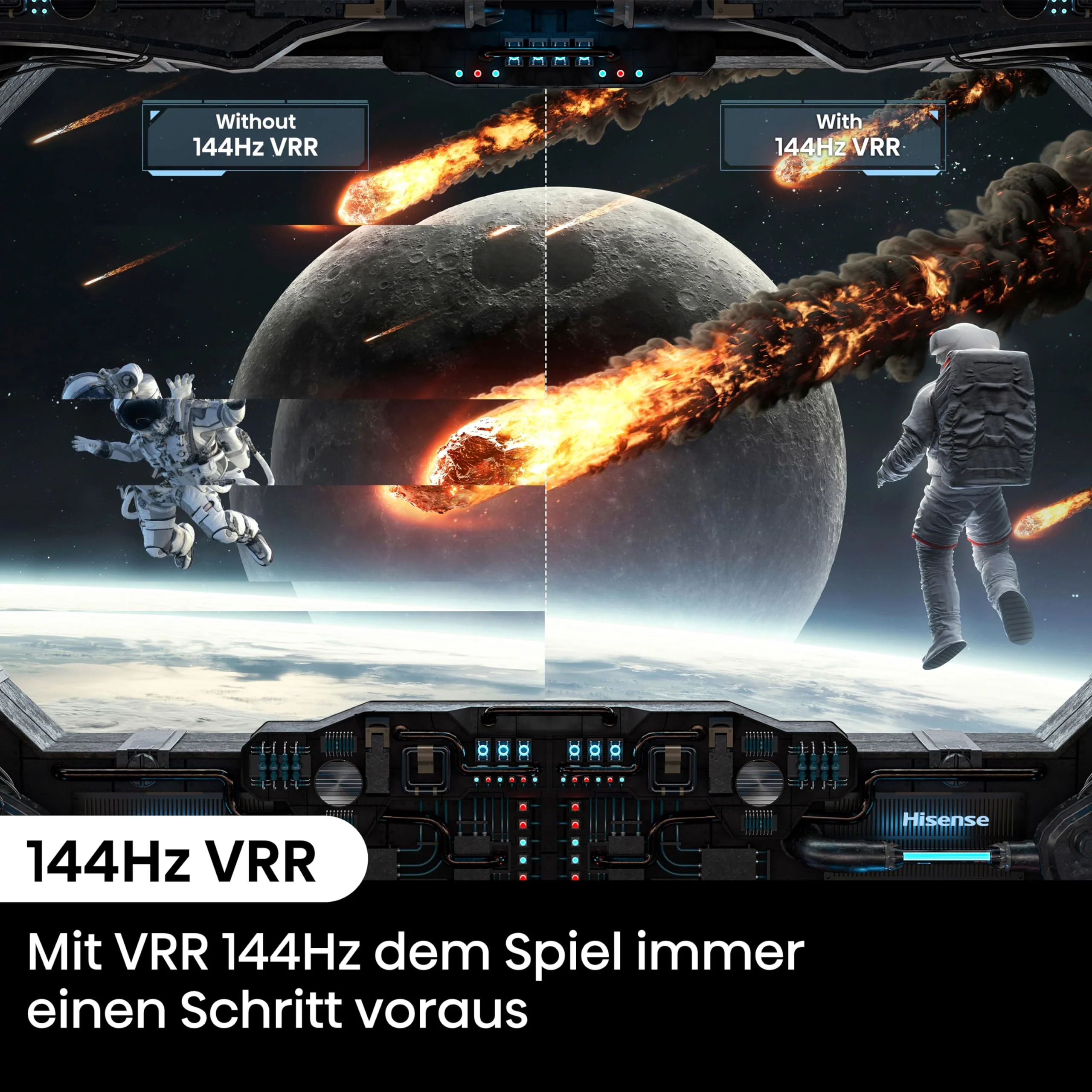 Hisense 65E7NQ Pro 164 cm (65 Zoll) Fernseher, 4K UHD, QLED, Smart TV, Total HDR, Dolby Vision IQ Atmos, 144Hz (VRR), HDMI 2.1, Game Mode PRO, Triple Tuner, Alexa Built-In, Dunkelgrau, [2024] - Image 10