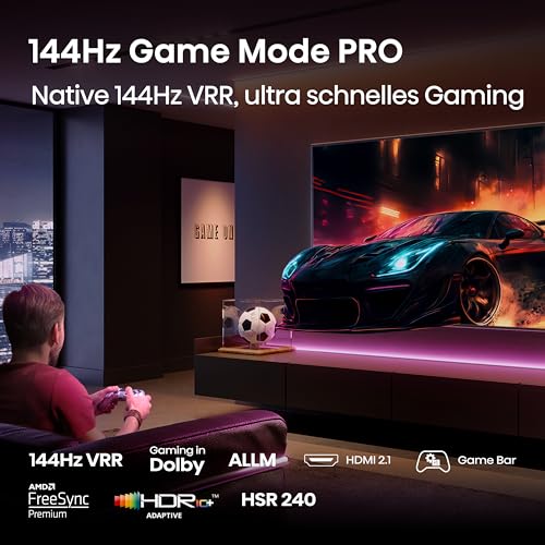 Hisense 65E7Q PRO Fehrnseher,65 Zoll, 4K UHD QLED, Smart TV,144Hz Game Mode PRO,Filmaker Mode, AMD FreeSync Premium,AI HDR Upscaler,Dolby Vision IQ,Dolby Atmos,Sprachsteuerung [2025] - Image 4
