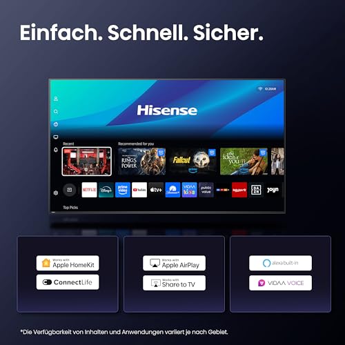 Hisense 75E7Q Fehrnseher, 75 Zoll, 4K UHD QLED, Smart TV, Game Mode Plus, Filmaker Mode, Dolby Vision Atmos, HDR10, HLG, HDR Immersive, AI 4K Upscaler, Dolby MS12, DTS X, Sprachsteuerung [2025] - Image 5