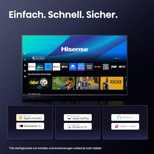 Hisense 75U7Q Fernseher 75 Zoll, 4K Mini LED ULED, Smart TV, Hi-View AI Engine, 144Hz Game Mode Pro, FreeSync Premium, Built in Subwoofer, Dolby Vision IQ Atmos, Airplay, Sprachsteuerung[2025] - Image 7