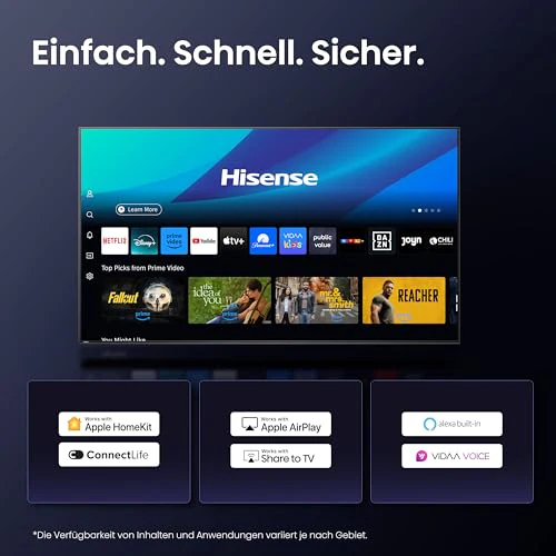 Hisense 98E7Q Fernseher, 98 Zoll (248 cm), 4K UHD QLED, Smart TV, 144Hz Game Mode PRO, AI 4K Upscaler, AI Smoothmotion, AI Lichtsensor, QLED Colour, Dolby Vision Atmos, Sprachsteuerung, EZPlay - Image 5