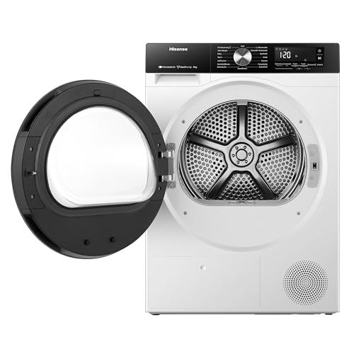 Hisense DH3S802BW3, 8KG, Kondensation mit Wärmepumpe, 16 Programme, ConnectLife, TwinAir, Weiß, Energieeffizienzklasse C - Image 5
