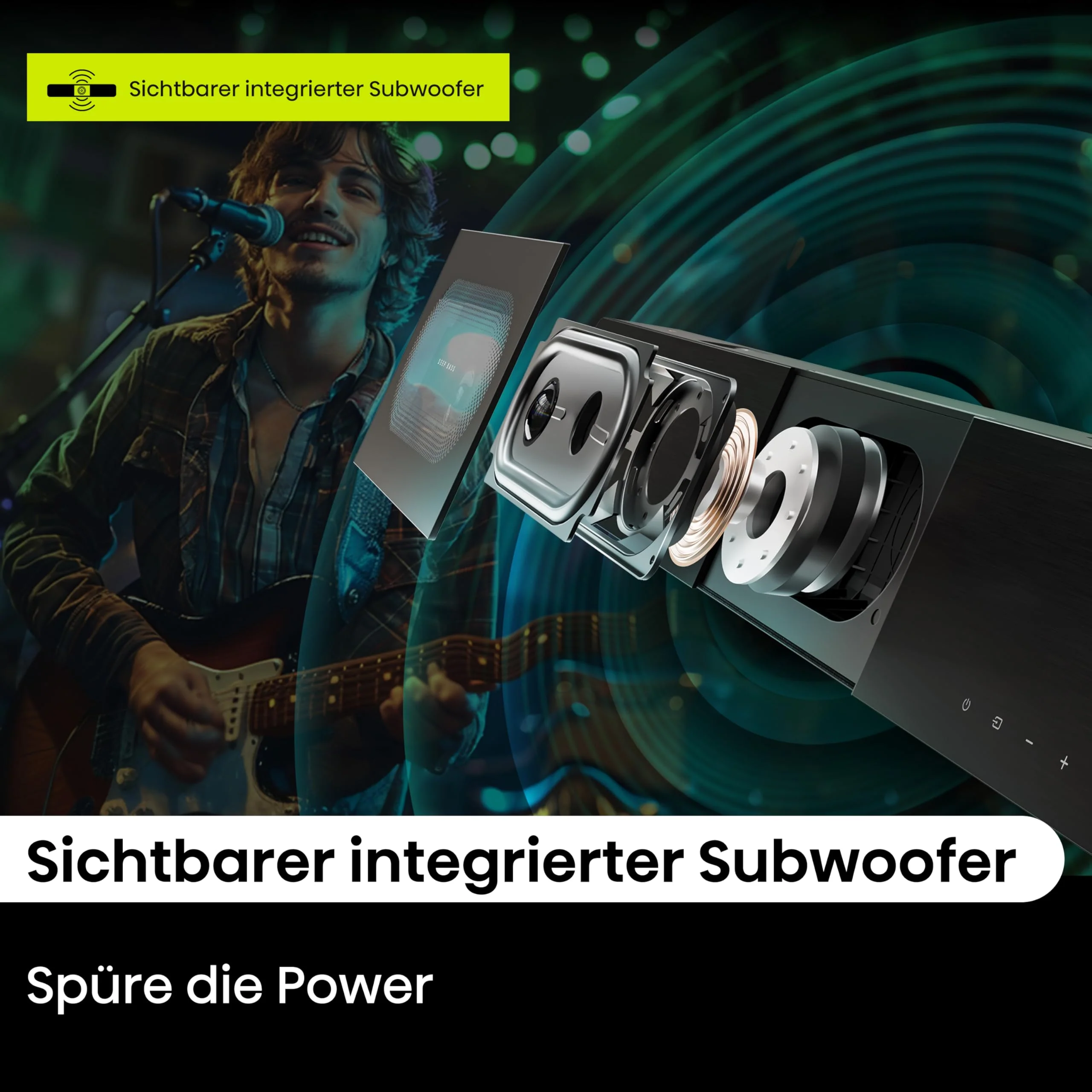 Hisense HS2000 2.1 Kanal Soundbar mit integriertem Subwoofer, 240W, Dolby Audio, Bluetooth, HDMI ARC/Optical/AUX/USB, Schwarz - Image 7