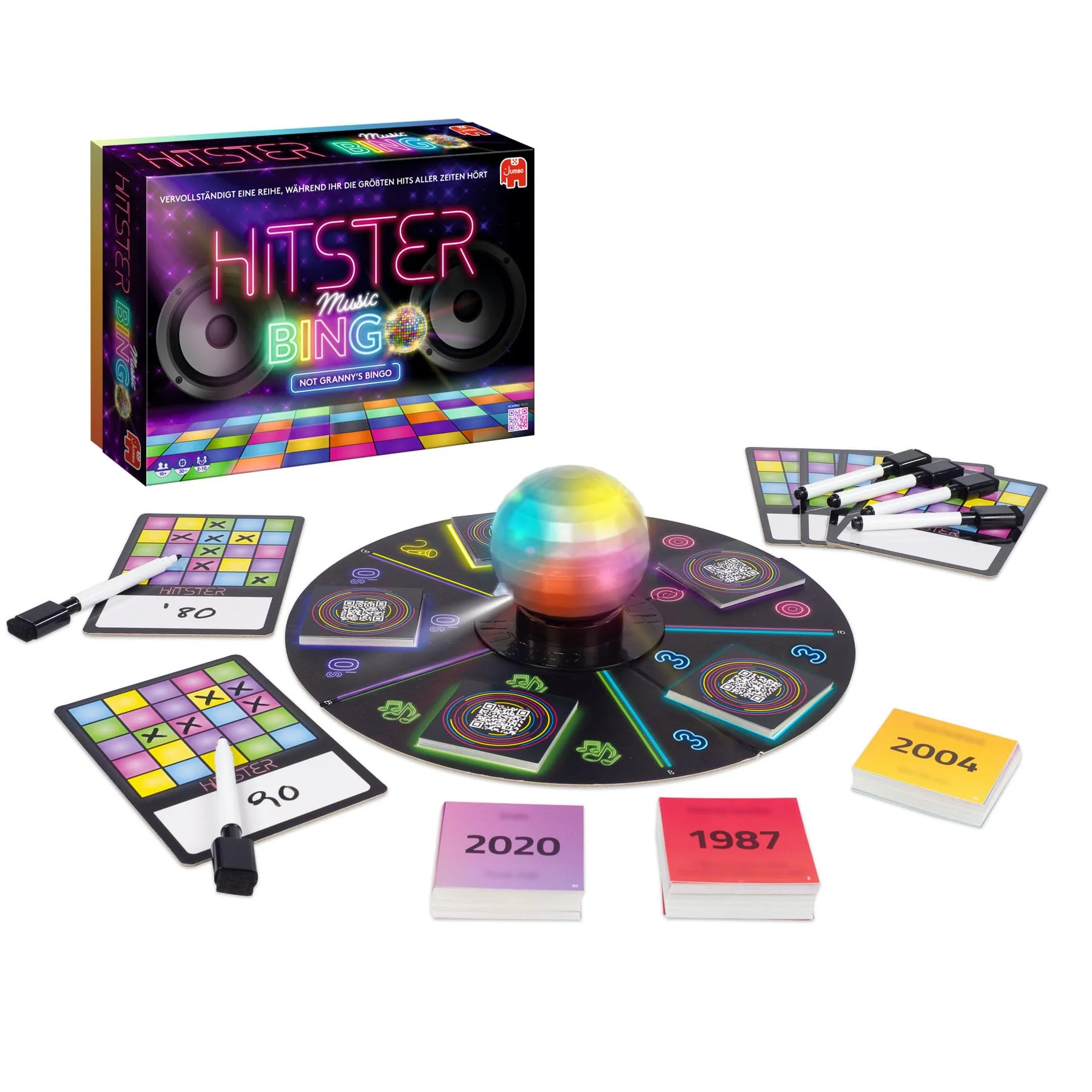 Hitster Bingo, Musik-Brettspiel, ab 12 Jahren, 2-6 Spieler, Perfekt für Spielabende, Partys und Familienspaß, Deutsch (DE), Från 16 år - Image 2