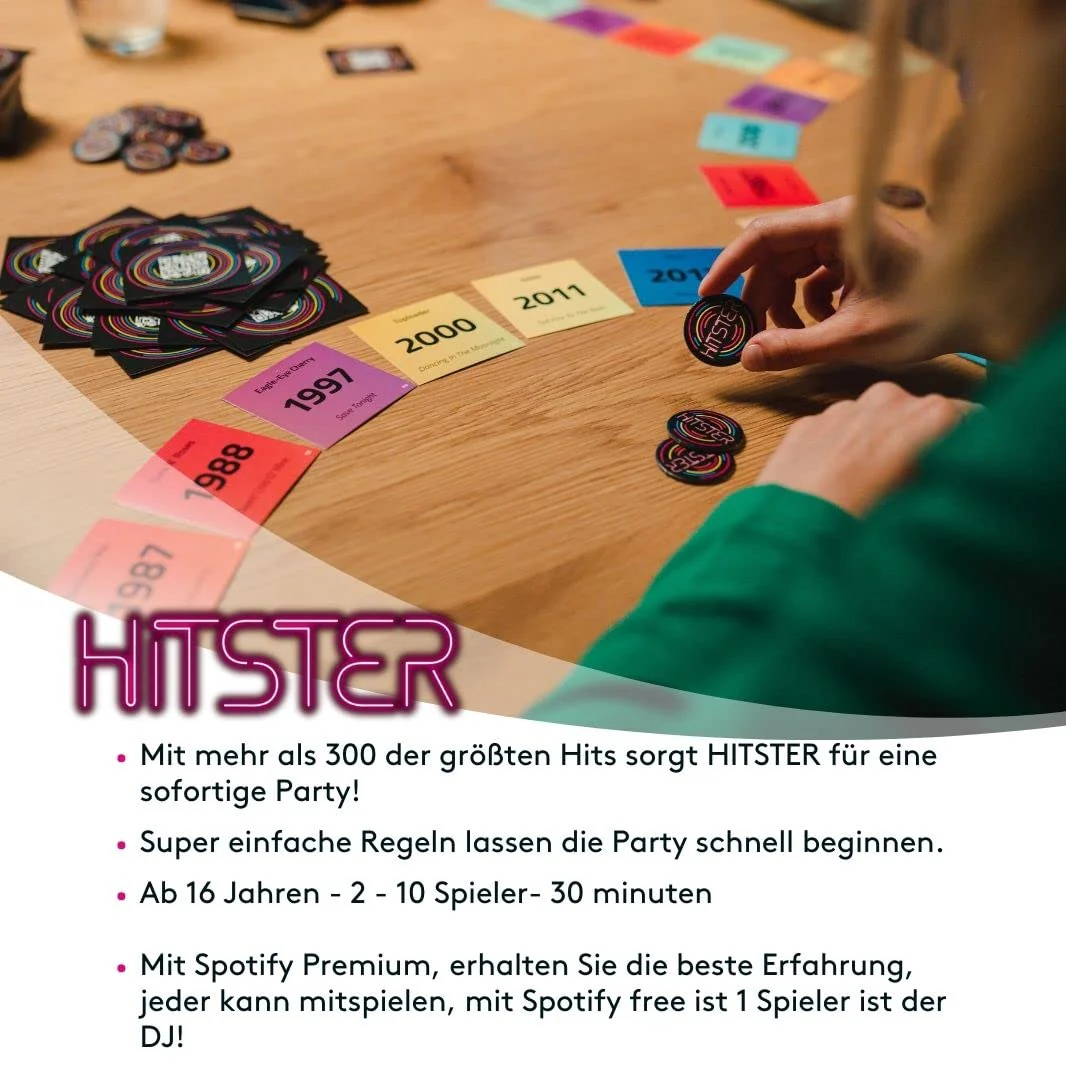 Hitster Original, EIN Party- und Kartenspiel für Erwachsene und Familien - 2 bis 10 Spieler ab 16 Jahren, Deutsch (DE) - Image 7