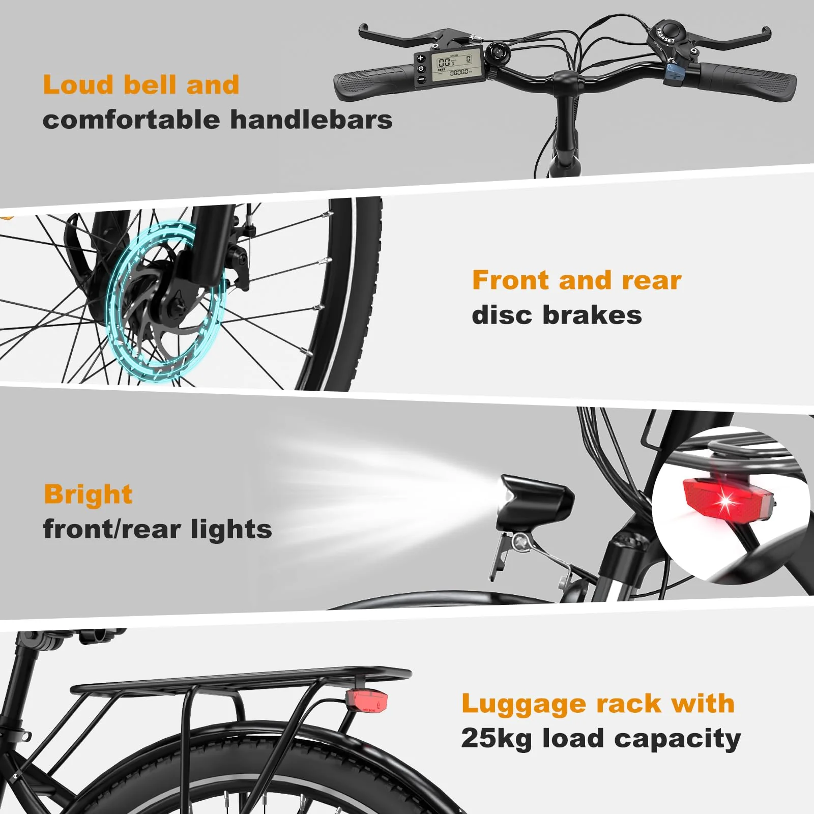 HITWAY E Bike 28 Zoll, Elektrofahrrad Pedelec für Damen und Herren, E-Fahrrad mit 36V 12Ah/13Ah Wechselakku, 250W Motor, 7 Gang Schaltung,StVZO Citybike Electric Bike Ebike Reichweite bis zu 35-90km - Image 4