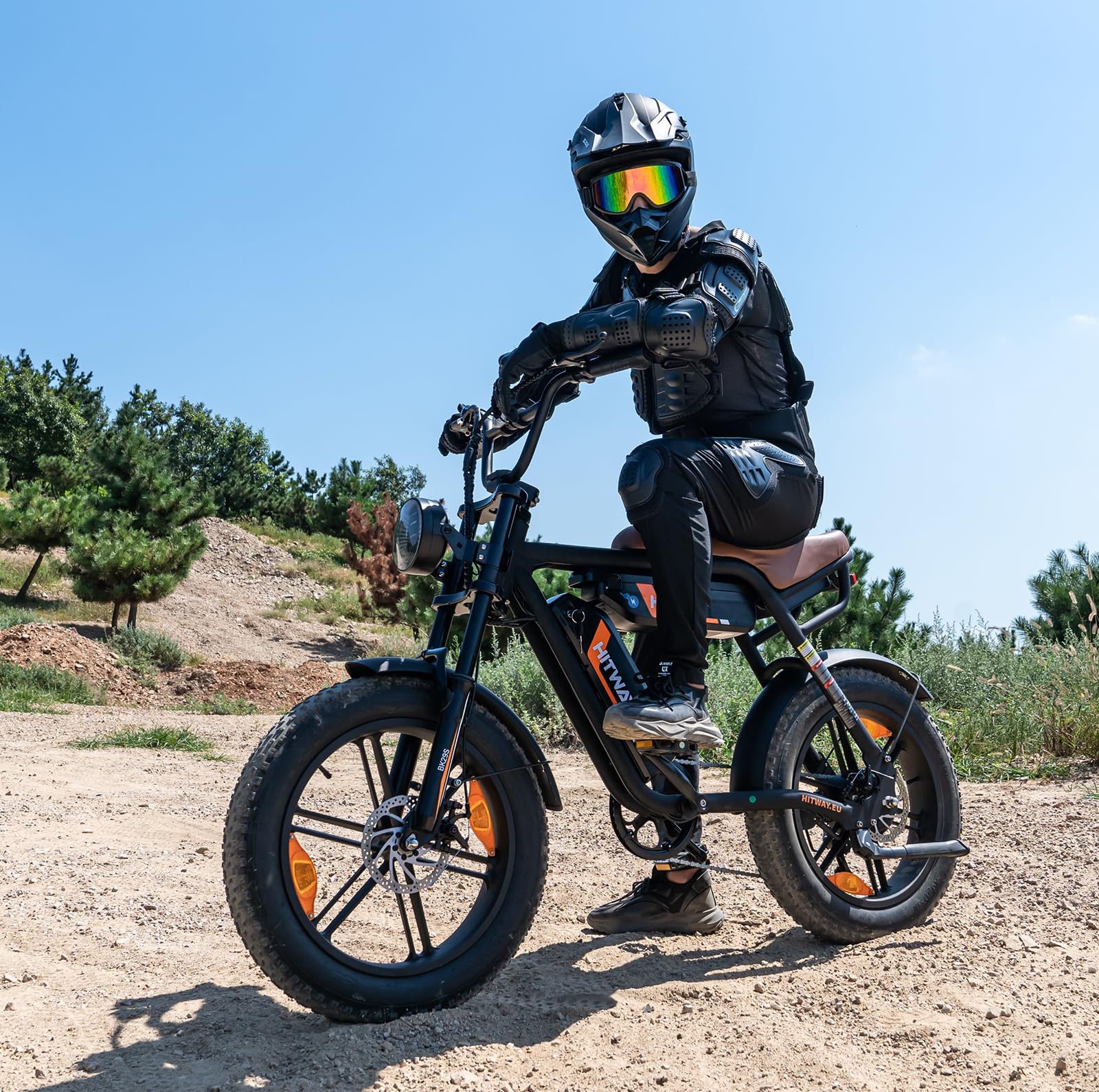 HITWAY E Bike Elektrofahrrad für Erwachsene 20 Zoll 4.0 Breitreifen Ebikes, 48V 15Ah/2 * 13Ah Akku Mountain E-MTB Fahrrad,7 Gang zum Pendeln,bis 45-150km - Image 2