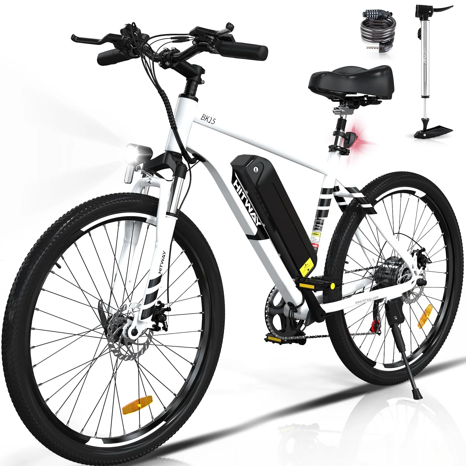 HITWAY E-Bikes, 26 Zoll E Bike Herren Damen mit Abnehmbarer 36V 12Ah Akku, 250W Motor MTB, E-Mountainbike mit 7 Gang, Elektrofahrrad Reichweite bis zu 35-90KM - Image 4