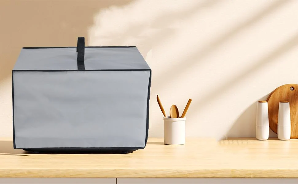 hitzebeständige, wasser und staubdichte Abdeckung für cookwise AF2-40D06/Philips Dual Basket Airfryer 3000-Serie(NA350/00), 9L,Heißluftfriteuse (Silbergrau) - Image 5