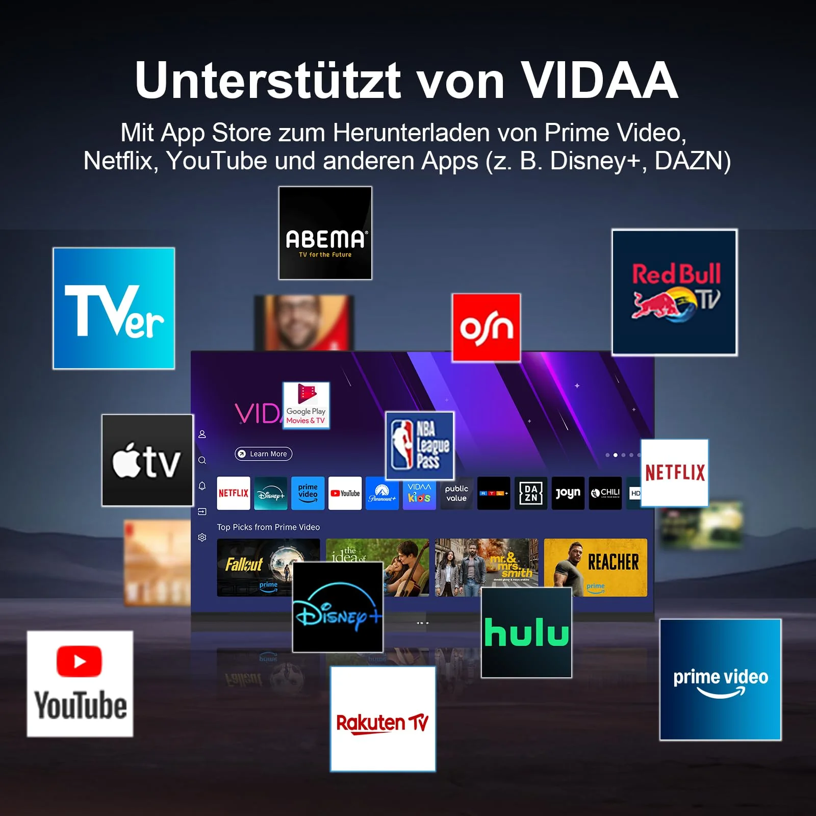HKC H40Q1F-V Smart TV 40 Zoll (100cm) FHD LED Fernseher mit WLAN, Triple Tuner (DVB-T/T2, DVB-C, DVB-S/S2), AirPlay, App Store, HDMI, USB, CI/CI+, Netflix, YouTube und mehr - Image 16