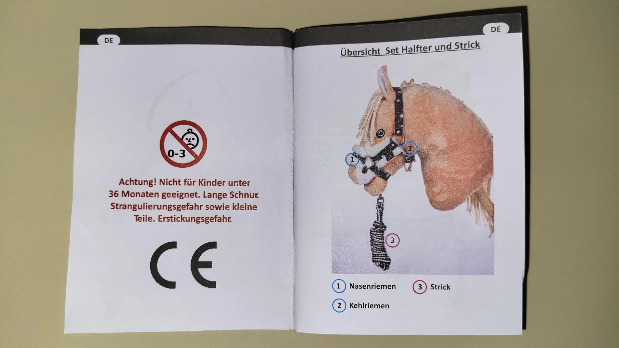 HKM Kinder Hobby Horsing Print Halfter und Strick, Flower, One Size - Image 3