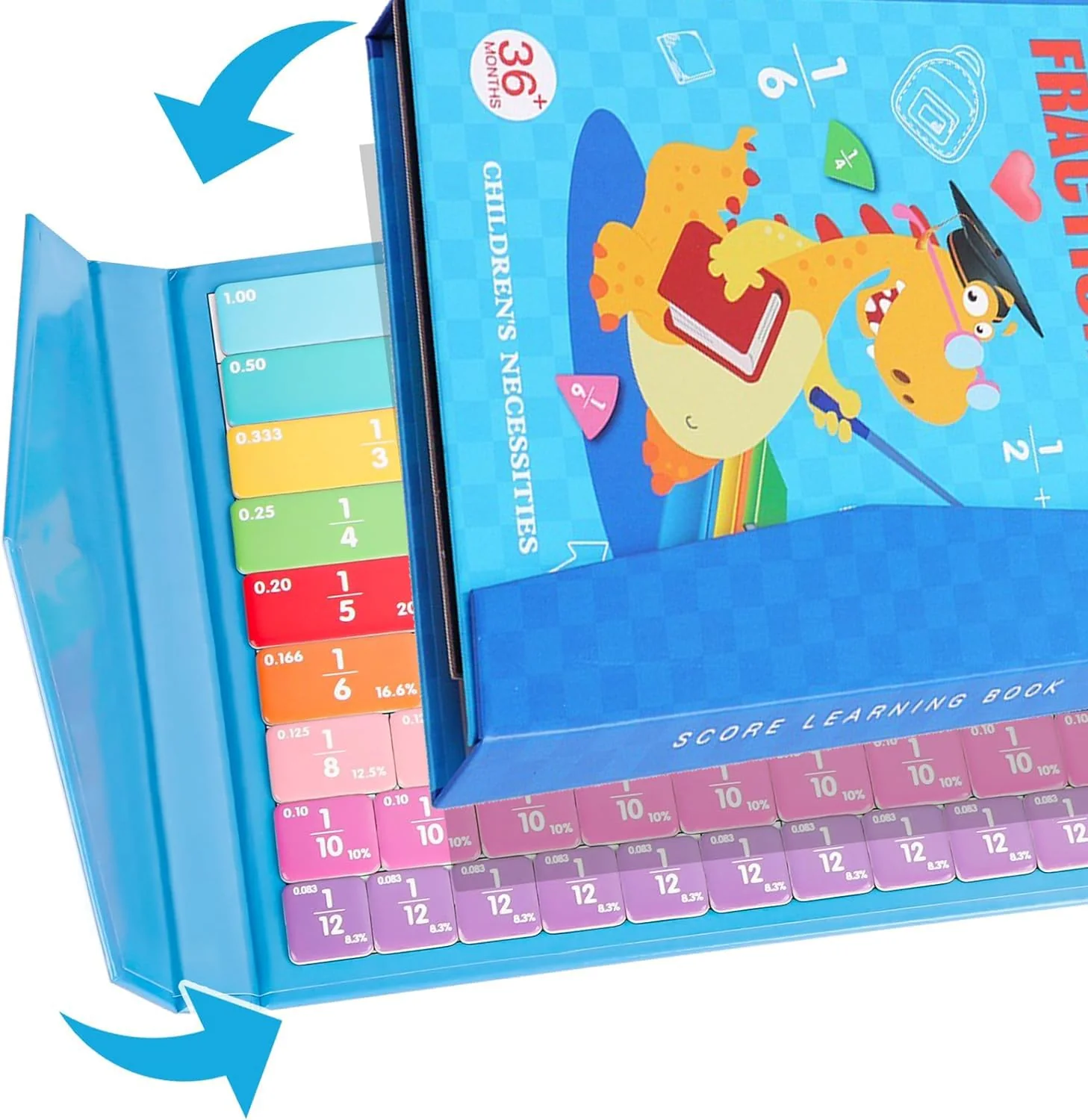 HNBTX Math Toy Fraction,bruchrechnen Spiel,Mathematik lernspielzeug,arithmetisches lernspielzeug,motorikspielzeug Mathe Spielzeug,Magnetic Fraction Tiles & Fraction Circles - Image 4
