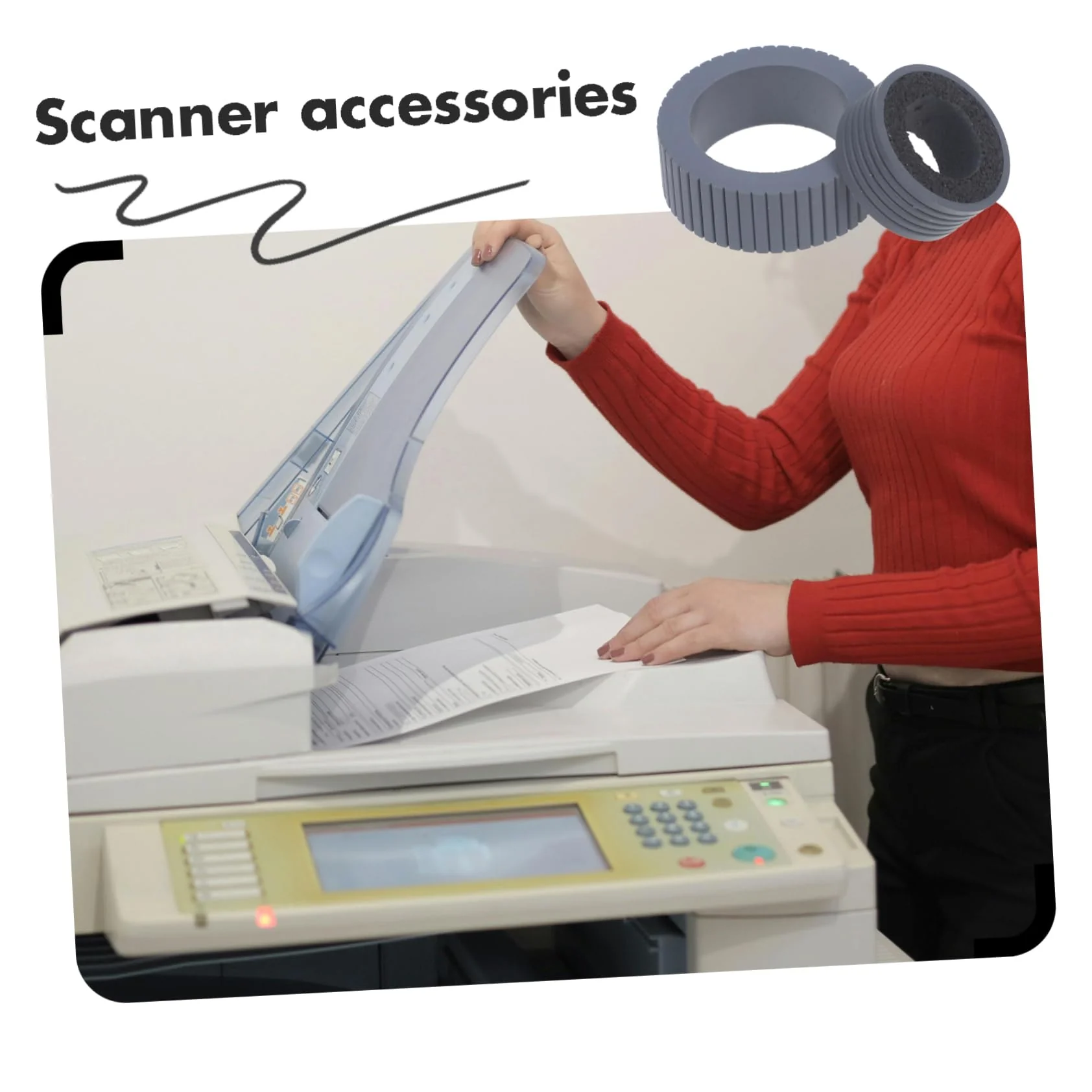 Hoement 4 Stück Scanner Zubehör Scanner Rollen Pager Scanner Pager Ersatz Roller Pager Zubehör Scanner Pager Sorter Ersatz Für Scanner Pager - Image 9