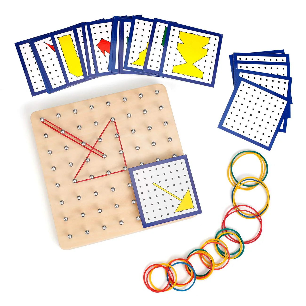 Homealexa Holz Geoboard-Set Geometriebrett Montessori Holz Spielzeug für Kinder, Inspirieren die Phantasie und Kreativität des Kinders - Image 7