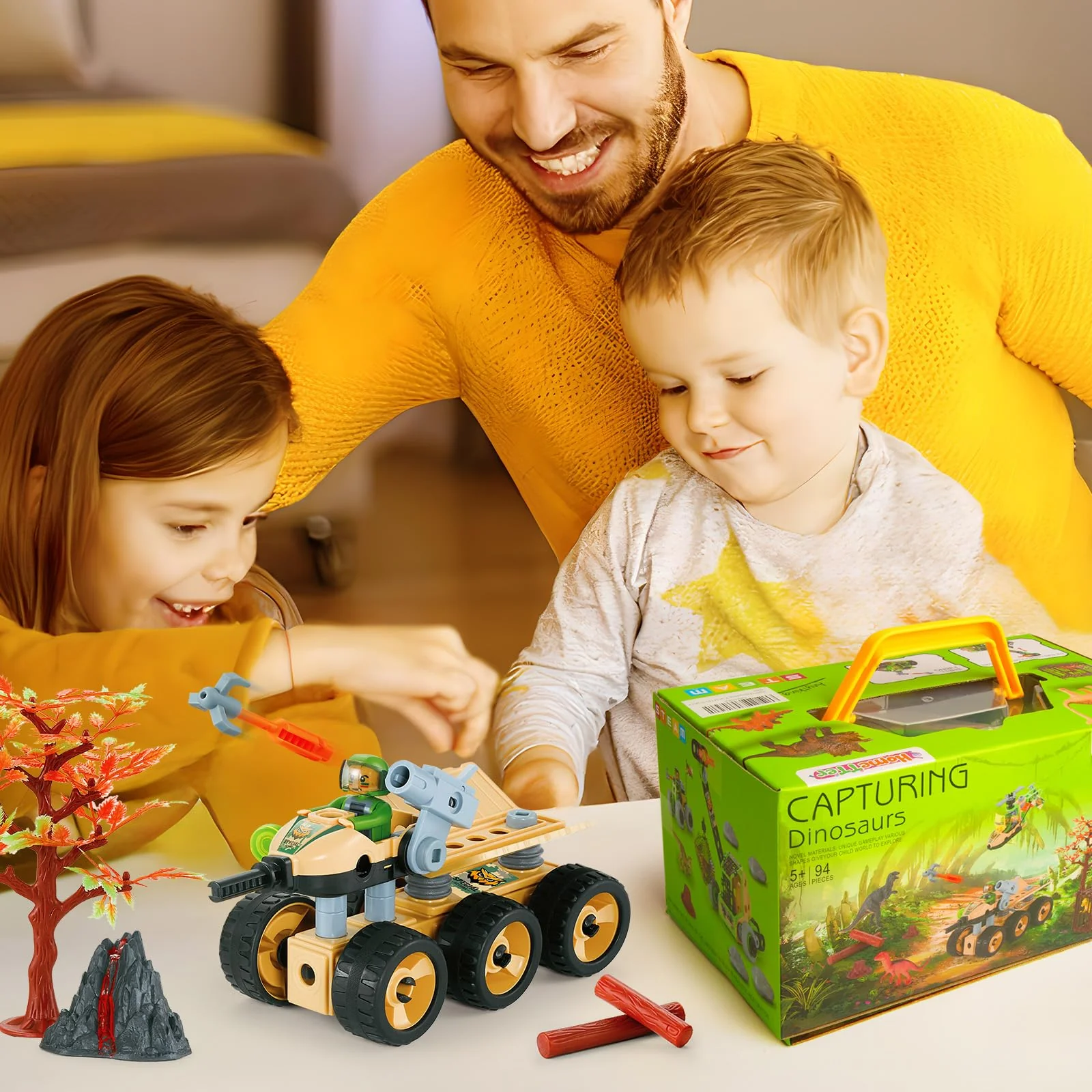 HOMETTER Dinosaurier Spielzeug, Konstruktionsspielzeug, Bauspielzeug Mint-Lernpaket für Vorschulkinder, Geburtstag Christms Idee Geschenk für Jungs Alter 5 6 7 8+ Jahre - Image 5