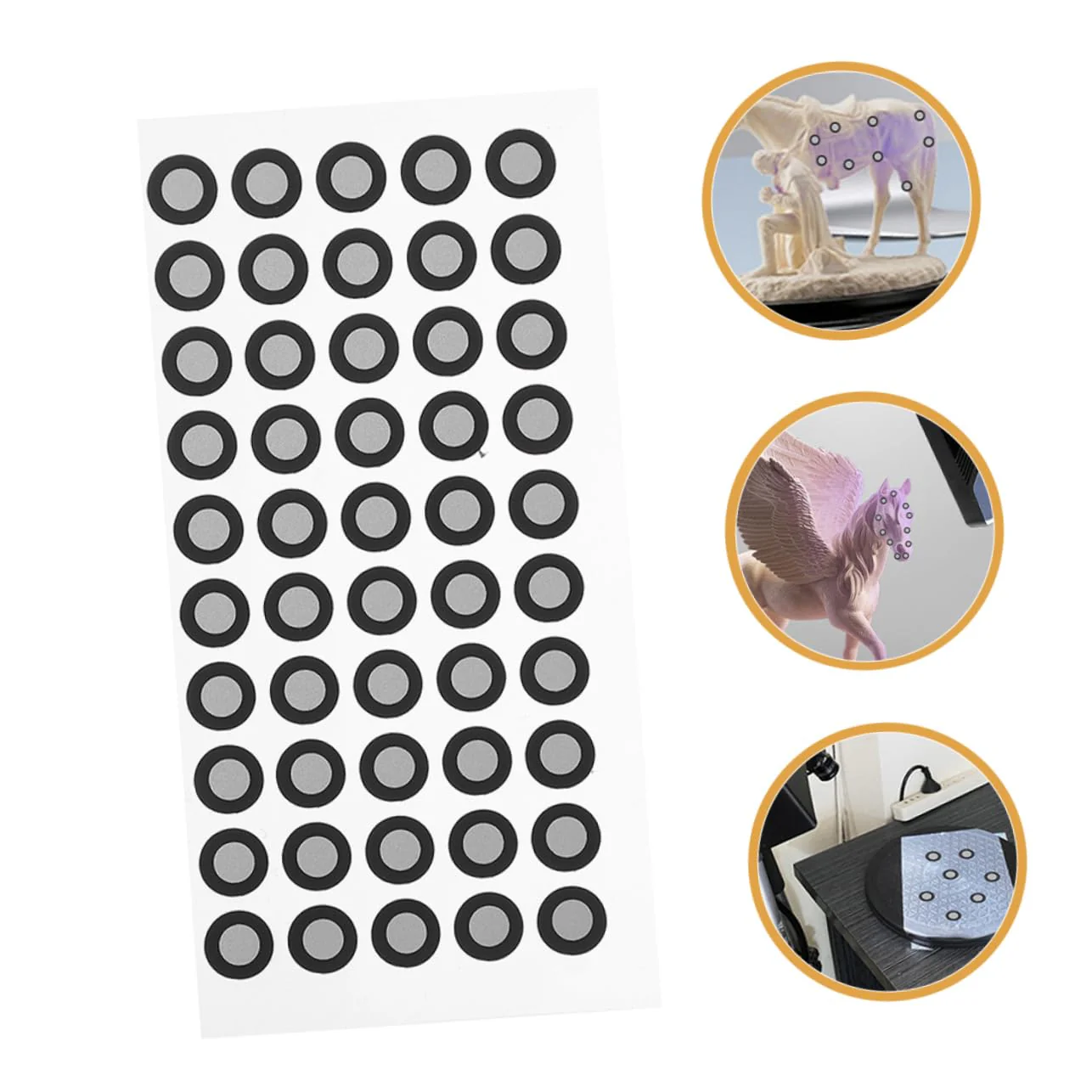 HOMSFOU 25 Blätter Reflektierende Folie für den Scanner reflektorfolie Reflective Sticker Aufkleber Markierungspunkte des Scanners Referenzpunkte für 3D-Scanner - Zubehör das Haustier - Image 11